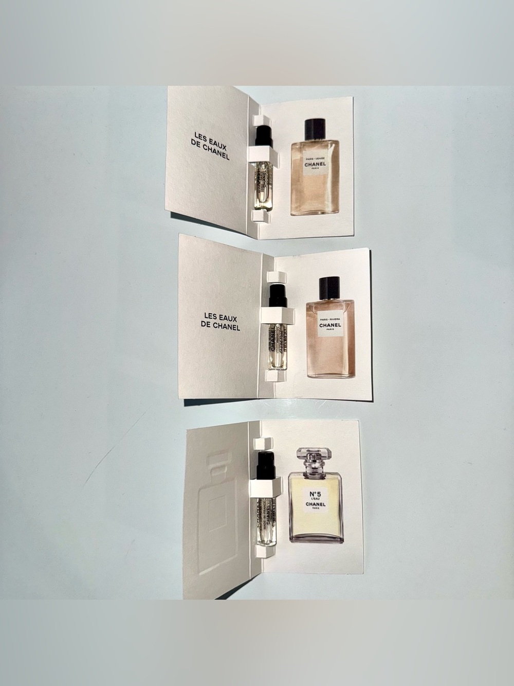 CHANEL Perfume Samples in Venise, Riviera and No 5 L’eau